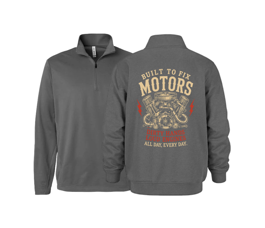 Built to Fix Motors Premium 1/4 Zip Sweater