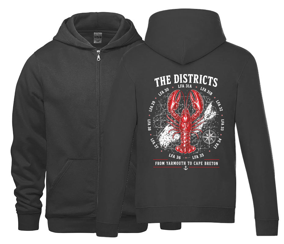 The Districts Premium Printed Zip-Up Sweater