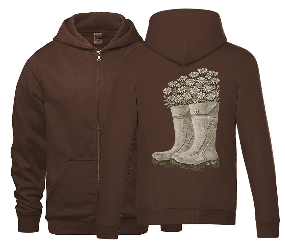 Brody's Boots Premium Printed Zip-Up Sweater