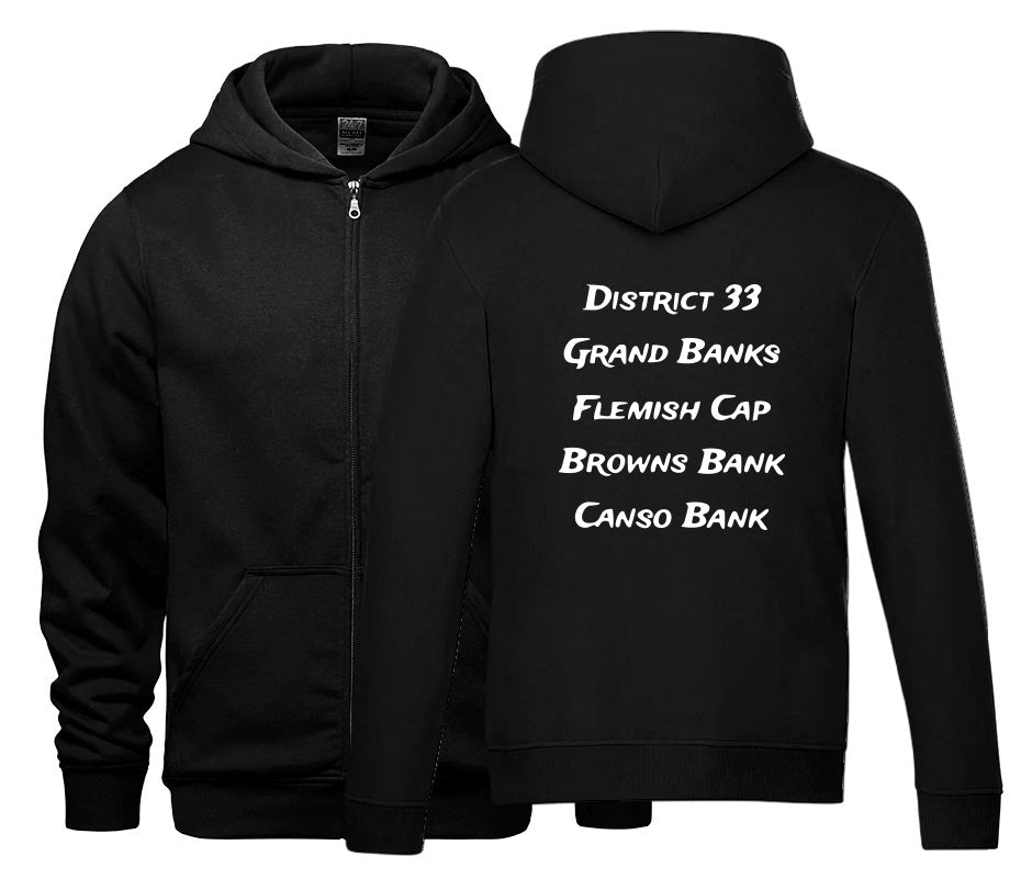 Fishing Grounds Premium Printed Zip-Up Sweater