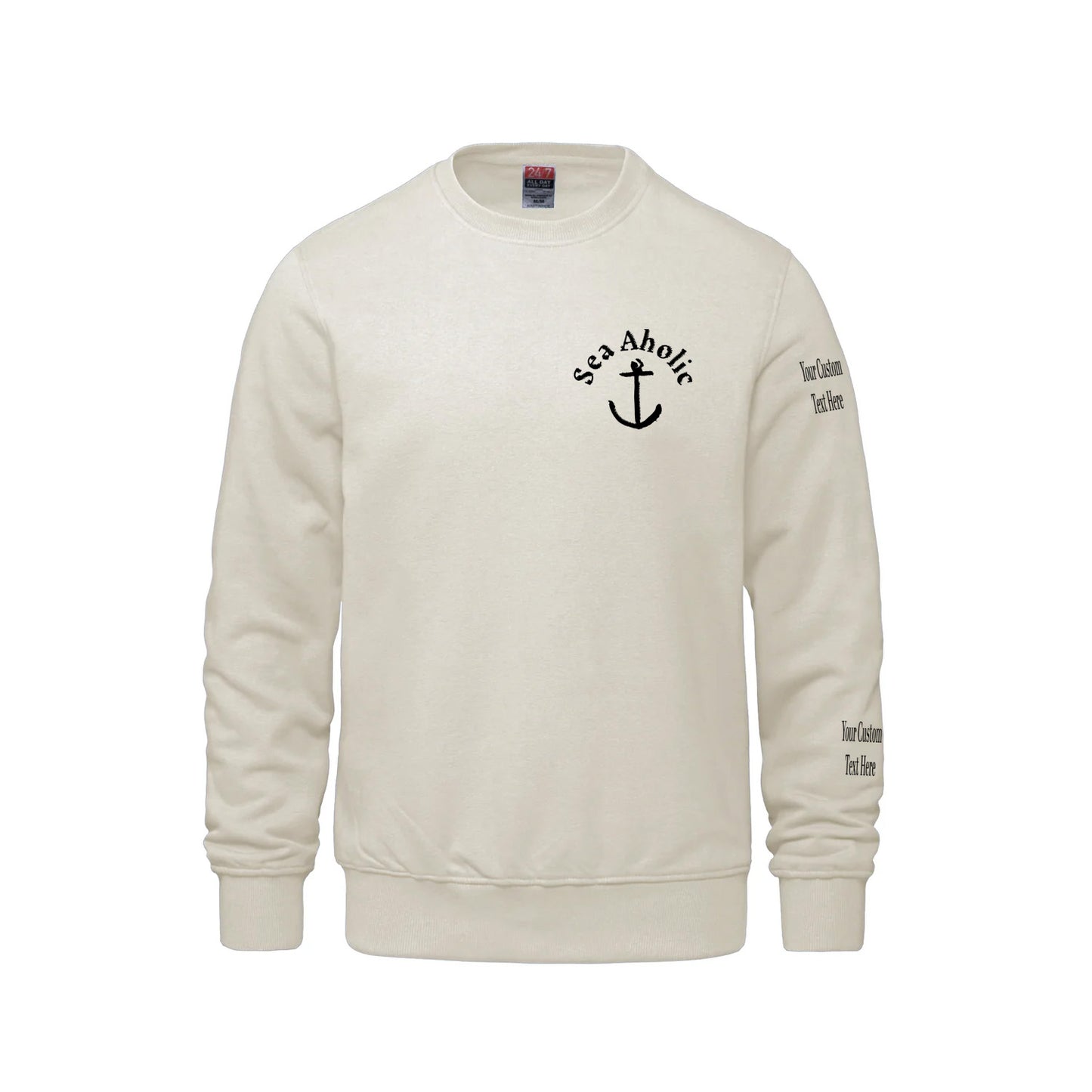 Signature Sea Aholic Premium Embroidered Crewneck