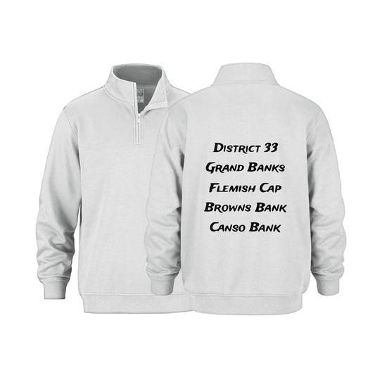 Fishing Grounds Premium Printed 1/4 Zip Sweater