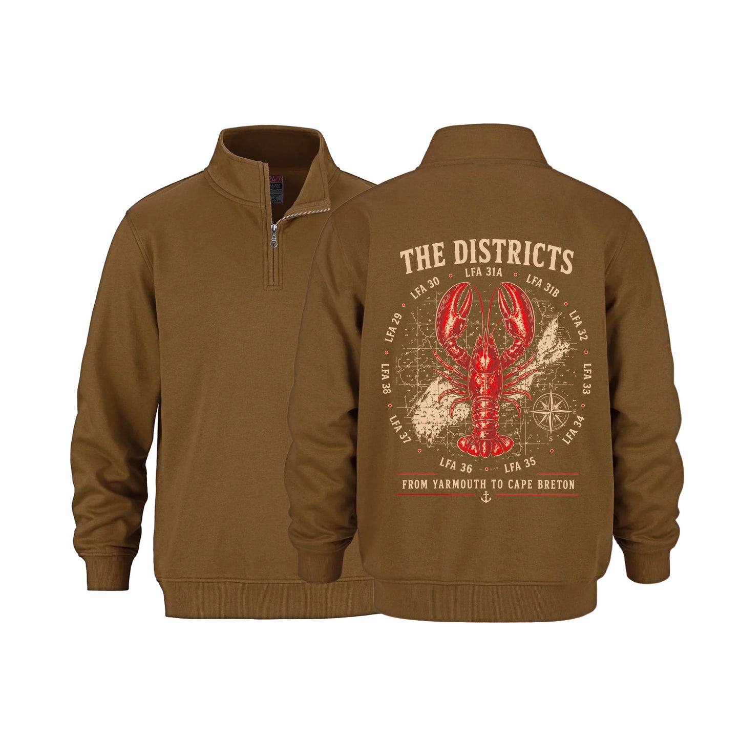 The Districts Premium Printed 1/4 Zip Sweater