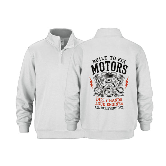 Built to Fix Motors Premium 1/4 Zip Sweater