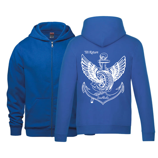 Till I Return Premium Printed Zip-Up Sweater