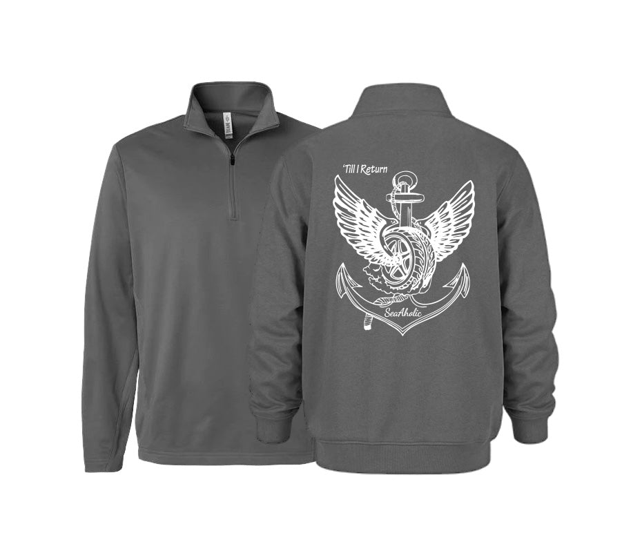 Till I Return Premium Printed 1/4 Zip Sweater